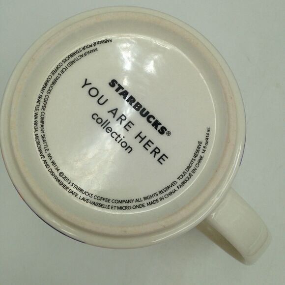 Starbucks You Are Here North Carolina Coffee Mug Cup 2013 Blue Interior - Picture 6 of 8